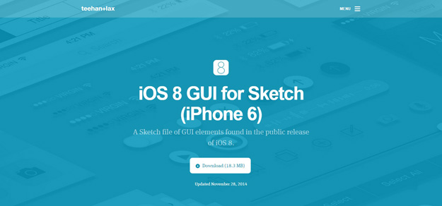 iOS 8 GUI for Sketch  iPhone