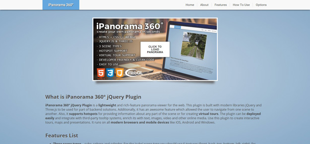 iPanorama 360 jQuery plugin