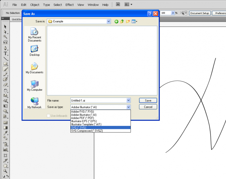 illustrator save SVG