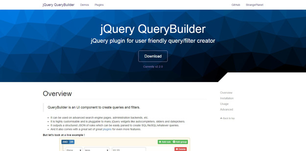 json query builder online
