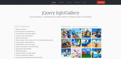 jquery lightgallery load list of images