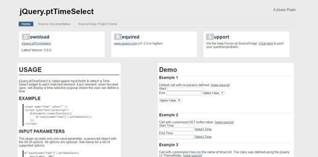 jQuery.ptTimeSelect