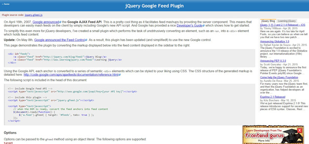 jquery google feed