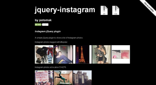 jquery instagram