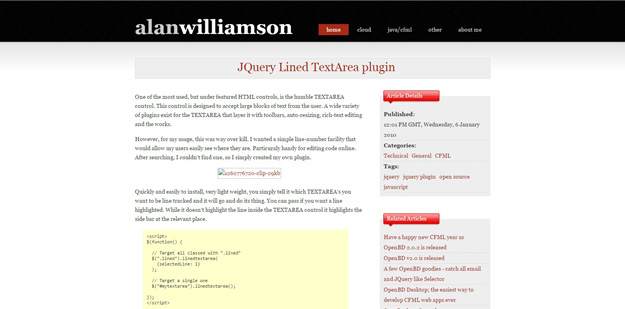 jquery lined text area