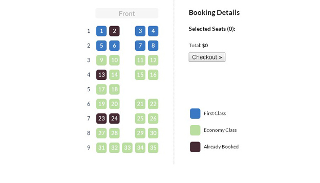jquery seat chart