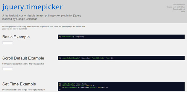 16款最佳的 jQuery Time Picker 时间选择插件