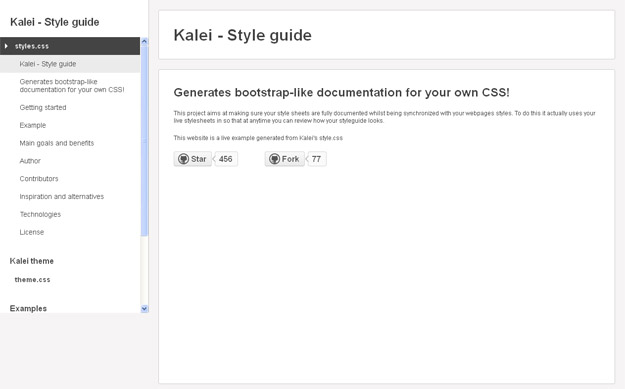 kalei-style-guide
