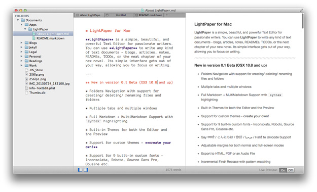 mac text editor for writers
