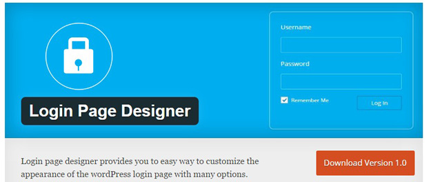 login page designer