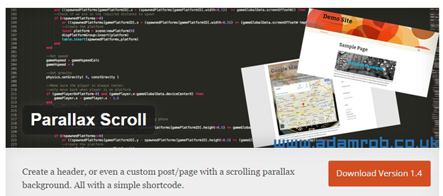 parallax scroll template