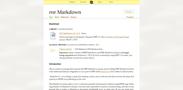 php markdown