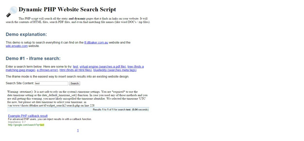 php search engine
