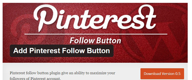 pinterest follow button