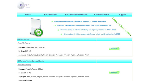 puran file recovery - data recovery tools windows