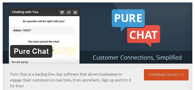 purechat - New 15 WordPress Plugins for September 2014