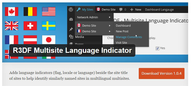 r3df multisite language indicator