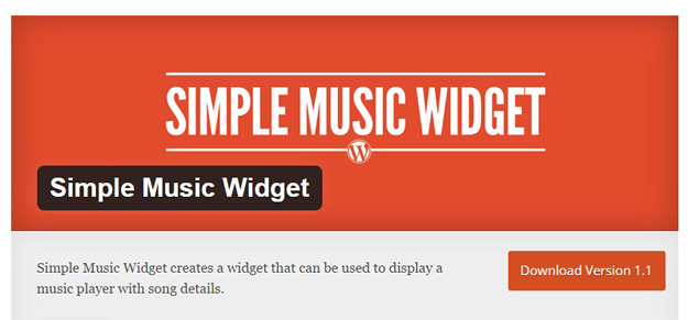 simple music widget