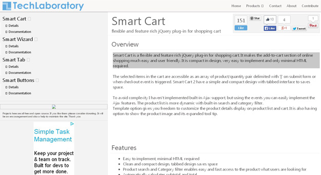 smartcard - jQuery Shopping Cart