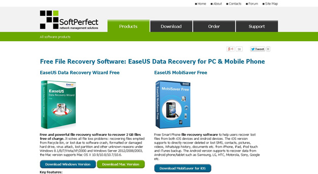 softperfect - data recovery tool for windows