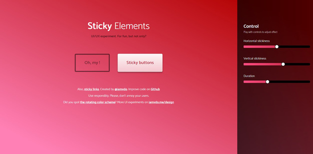 sticky elements