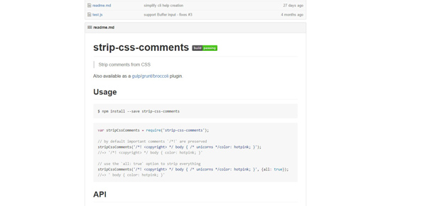 strip css comments