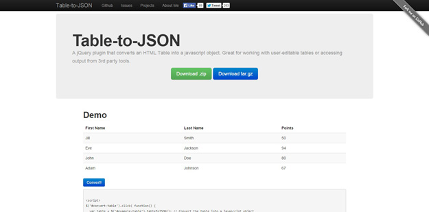 table-to-json