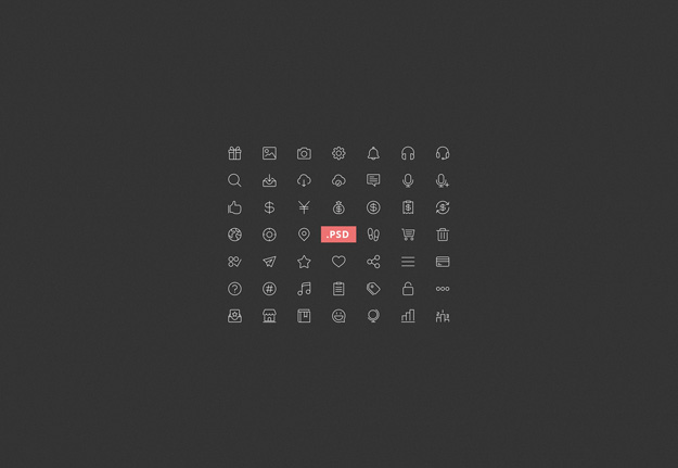 thin-line-style-psd-icons-set