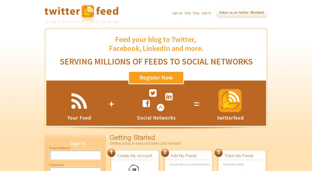 twitterfeed - 15 Must Have Twitter Tools for Your Collection