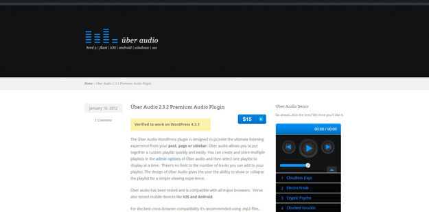 uber audio wordpress plugin