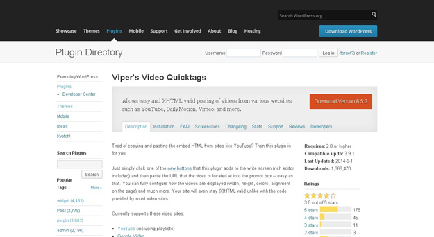 viper s Video Quicktags