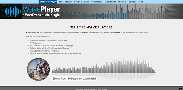 wordpress waveplayer