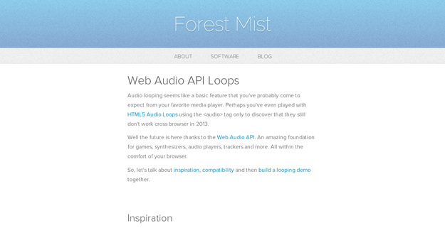 web audio api loops
