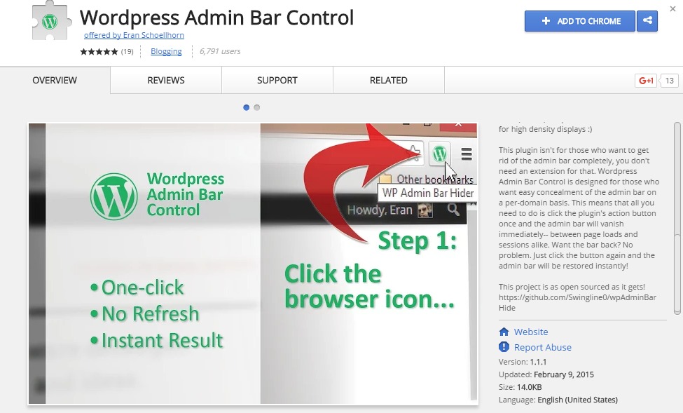 wordpress admin bar control
