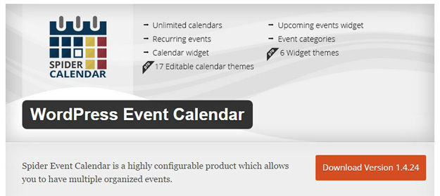 wordpress event calendar