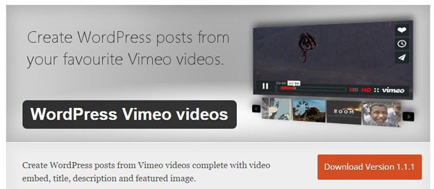 wordpress vimeo videos