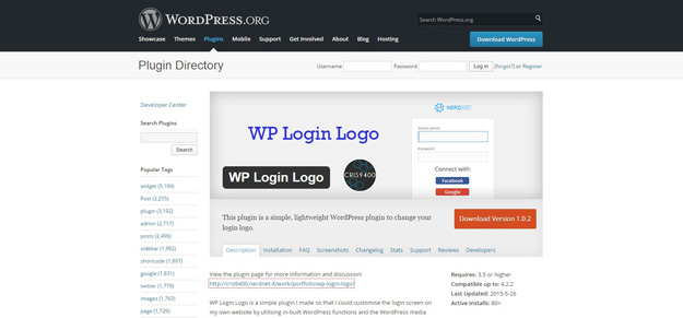 wp login logo