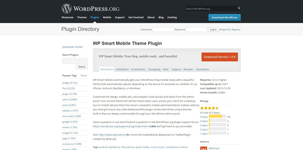 wp smart mobile theme plugin