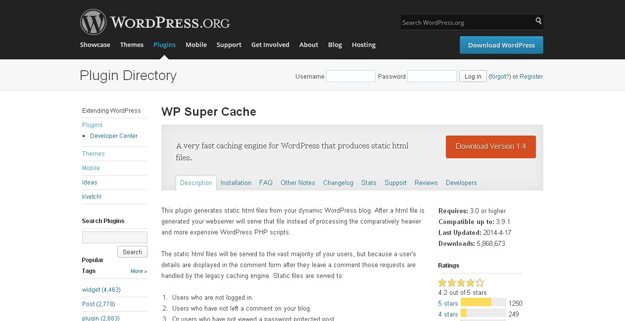 wp super cache