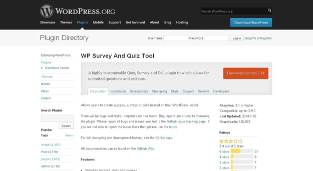 wp survey and quiz tool