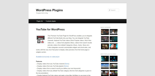 youtube videos for wordpress