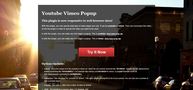 youtube vimeo popup